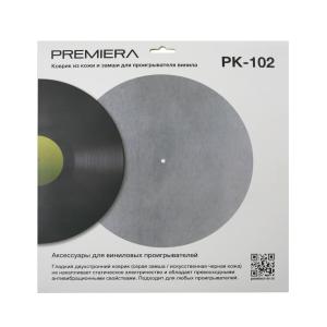 Миниатюра продукта PREMIERA PK-102 - коврик из кожи и замши для проигрывателя винила